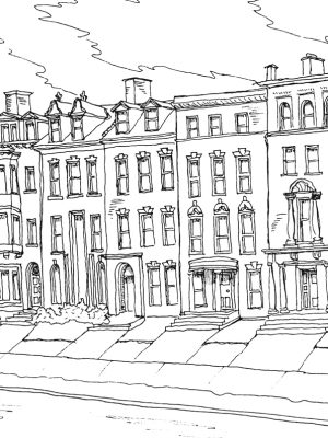 Architecture coloring book