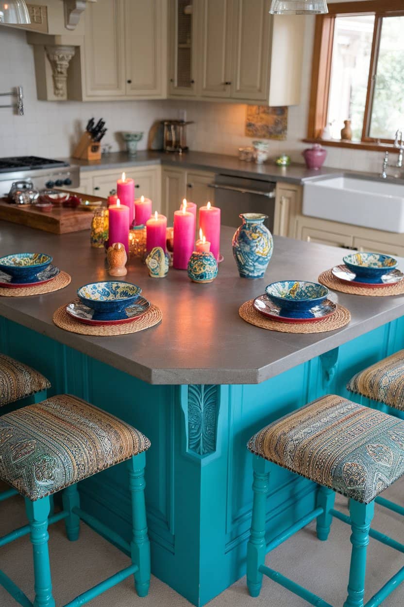 Artistic Boho Kitchen Island ideas