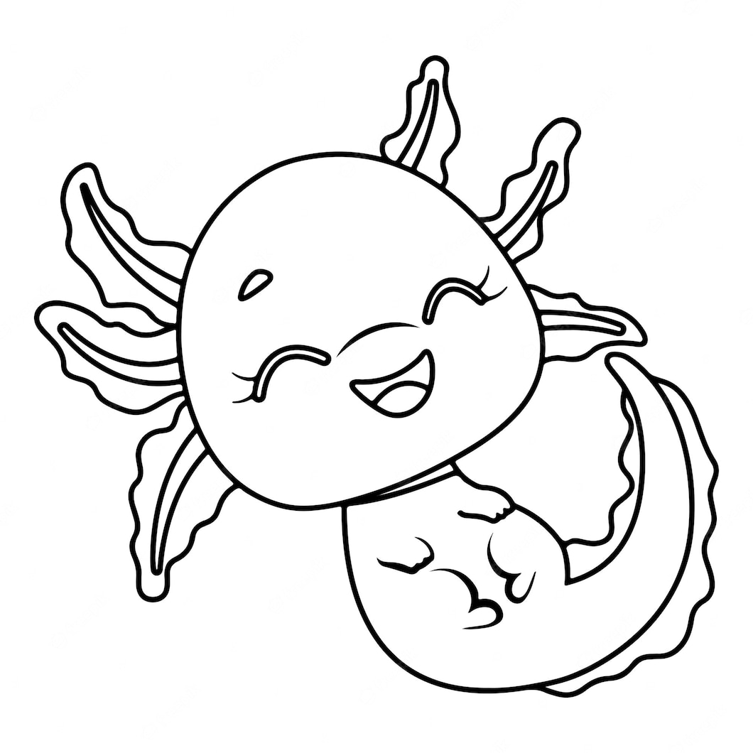 Axolotl-Coloring-Pages-For-Kids