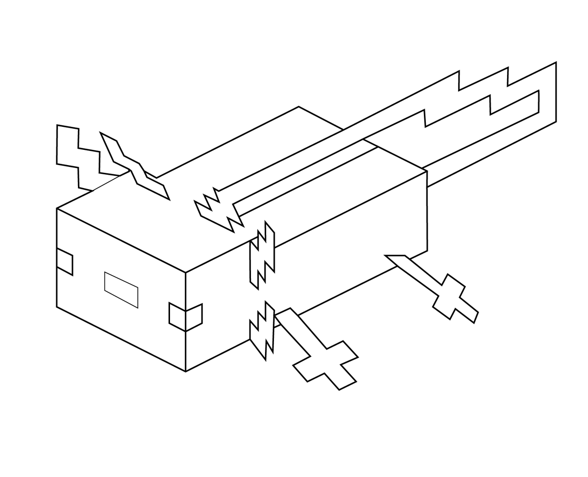 Axolotl-Minecraft-Coloring-Pages