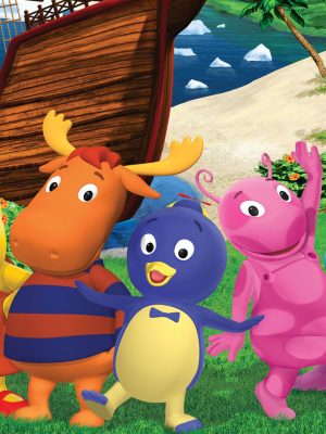 The backyardigans. from left: tasha, tyrone, pablo, uniqa, austin