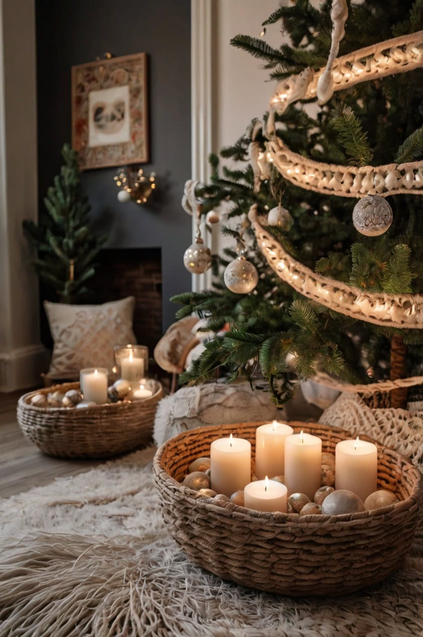 Bohemian Chic Cozy Christmas Tree Decor