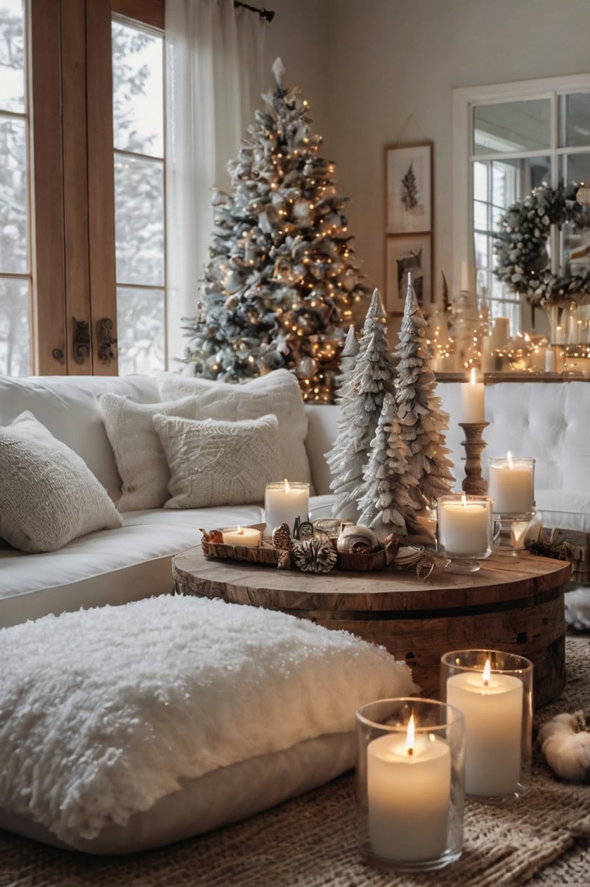 Classic White Christmas Charm Cozy Christmas Decorating Ideas