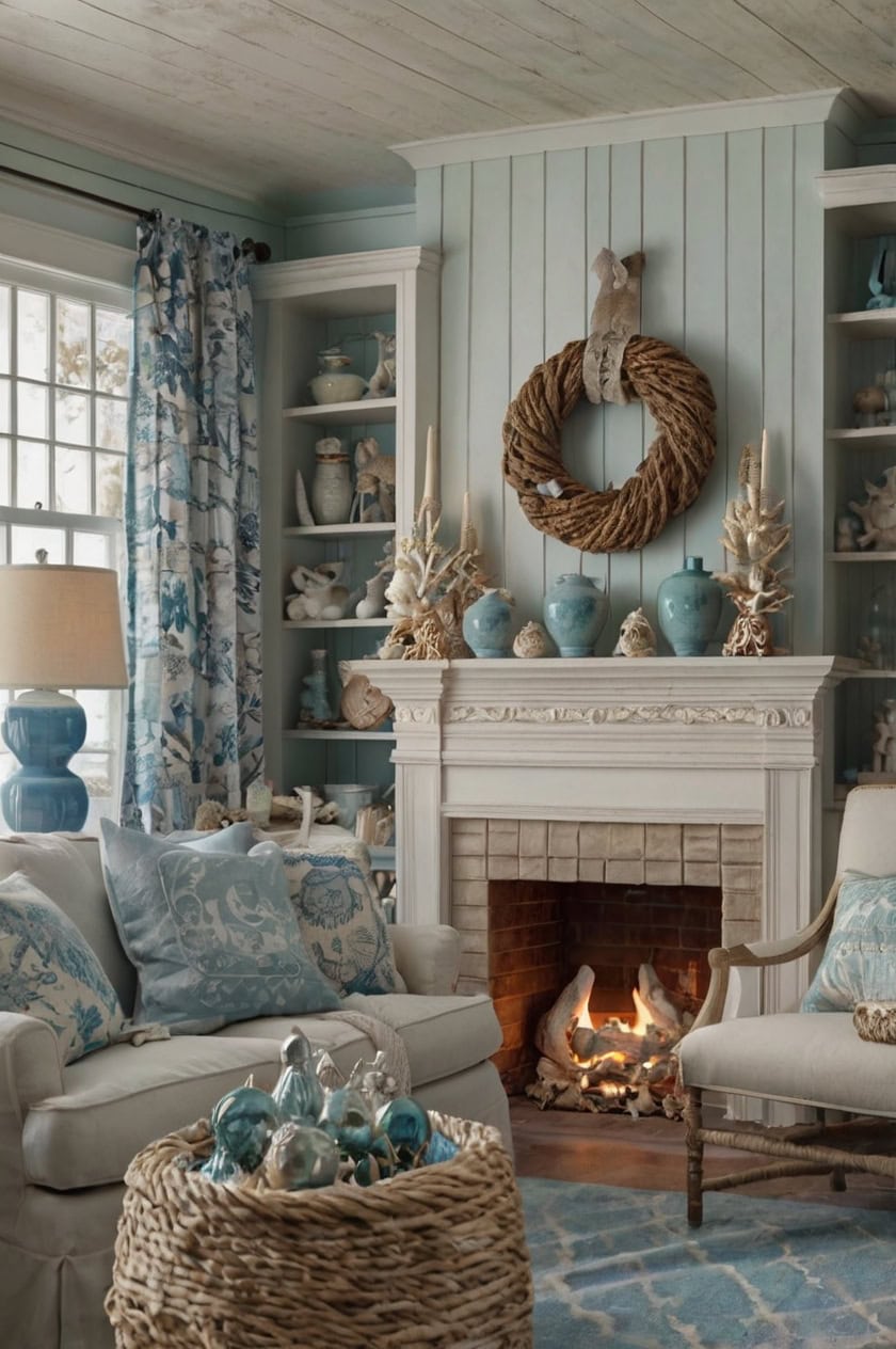 Coastal Christmas Vibes Simple Christmas Decorating Ideas for Living Room