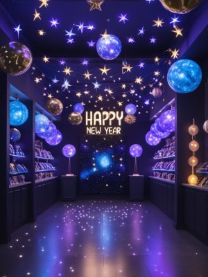 Cosmic New Year Decoration Ideas For Shop 3