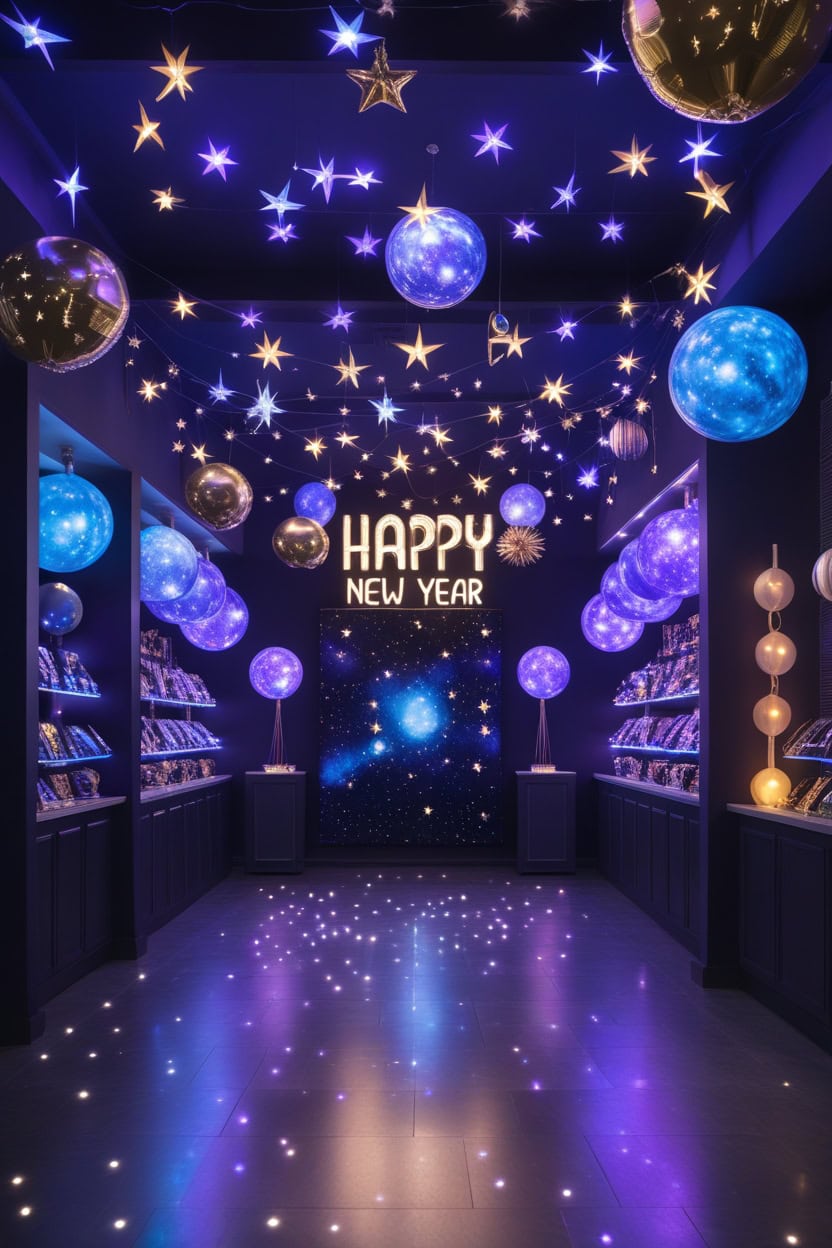 Cosmic New Year Decoration Ideas For Shop 3