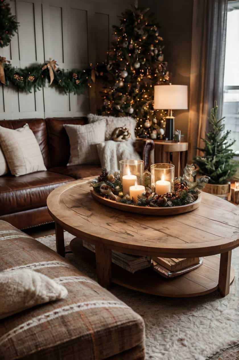 Country Christmas With Plaid And Wood 1