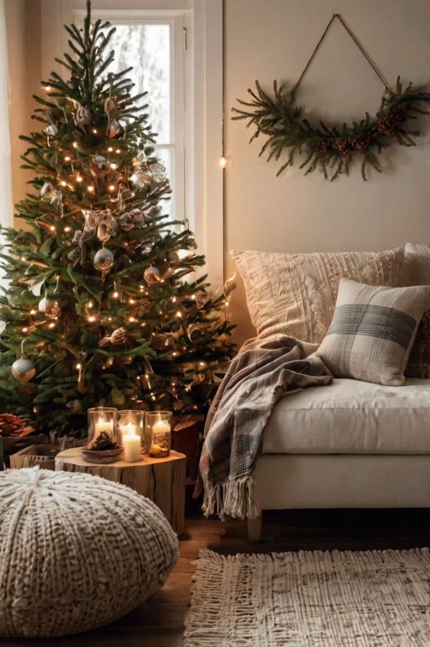 Cozy Rustic Christmas Vibes Decorating Ideas for Small Rooms