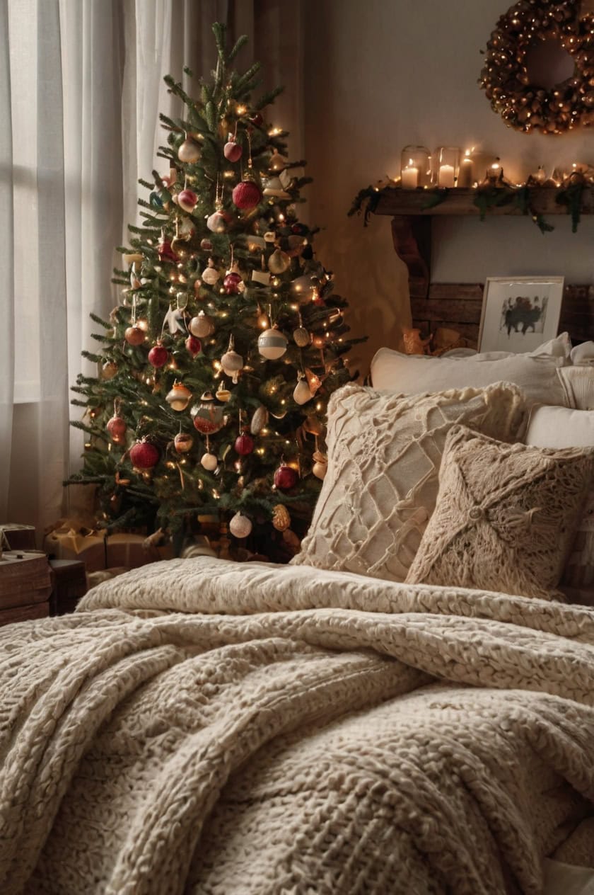 Cozy Vintage Cozy Christmas Bedroom Decor