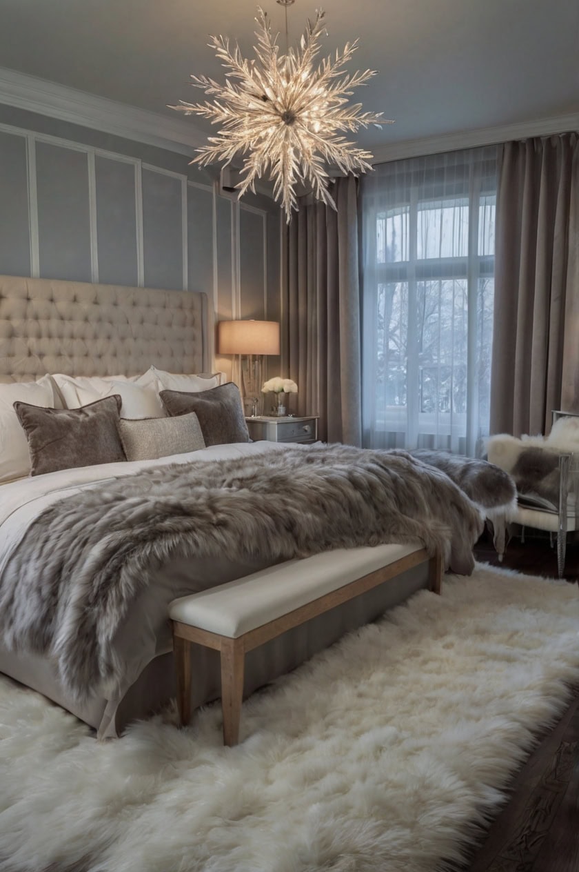 Cozy Winter Wonderland Christmas Hotel Room Decoration Ideas