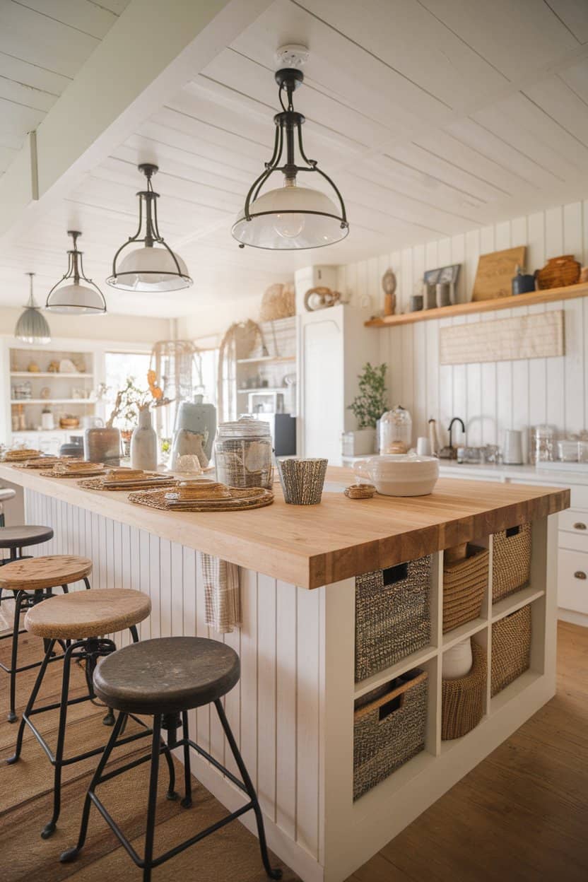 Farmhouse Boho Kitchen Island ideas