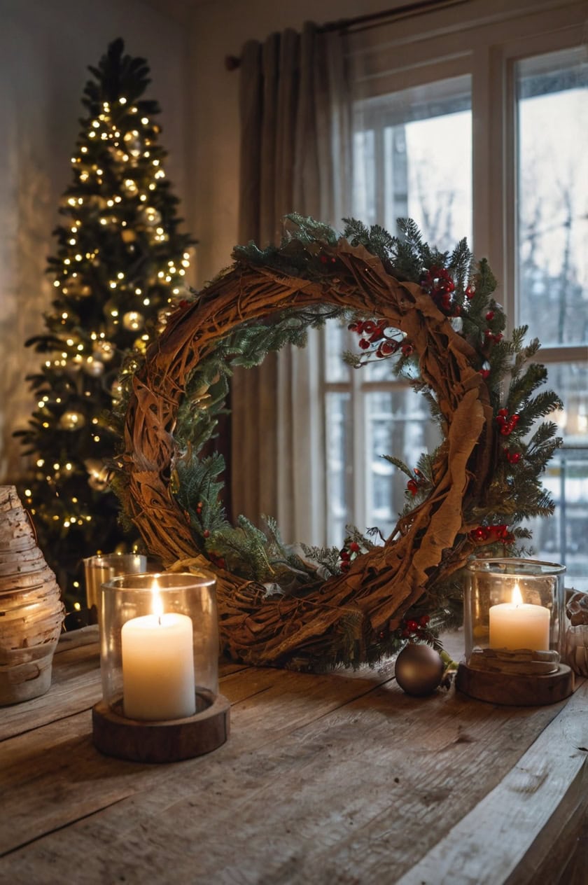 Farmhouse Chic Christmas Decorating Ideas for Small Rooms