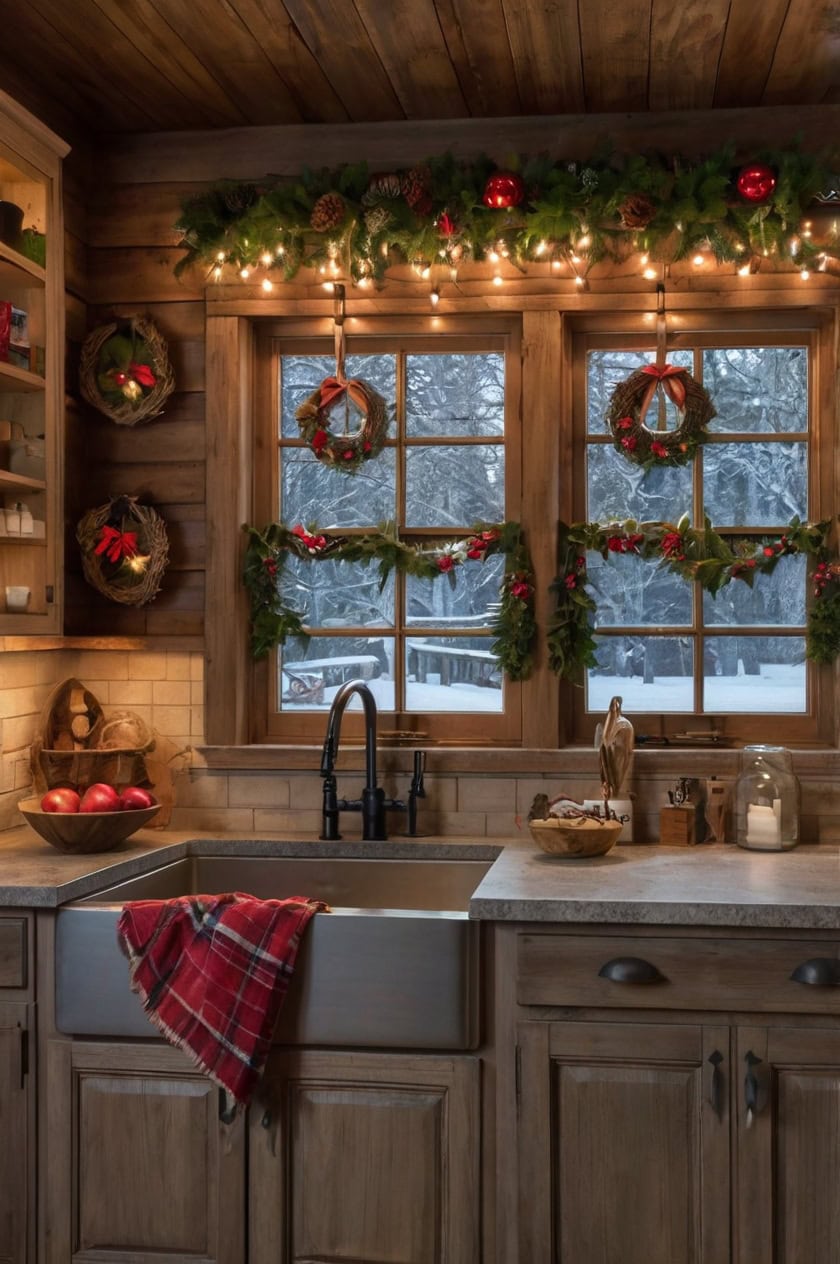 Farmhouse Cozy Christmas Kitchen