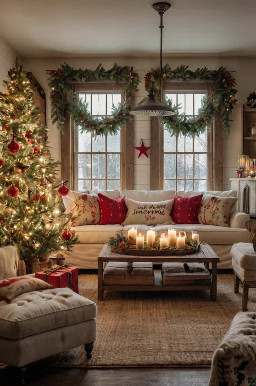 Farmhouse Joyful Cozy Christmas Decor