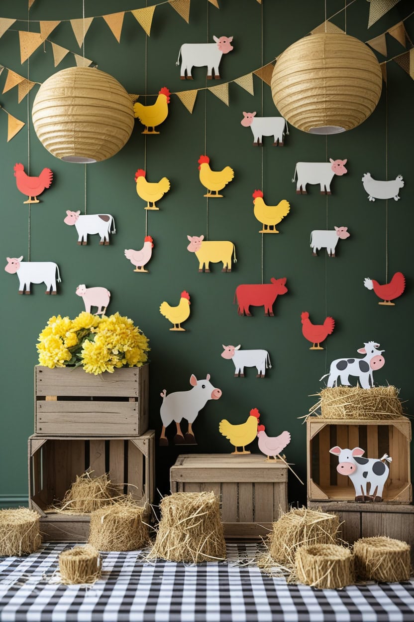 Farmyard Fun Party New Year Decoration Ideas for Kids