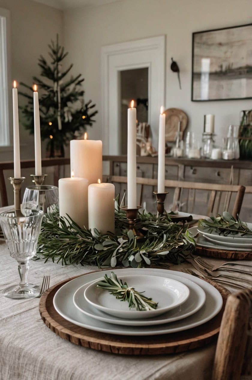 Festive Minimalist Table Setting Cozy Minimalist Christmas Decor