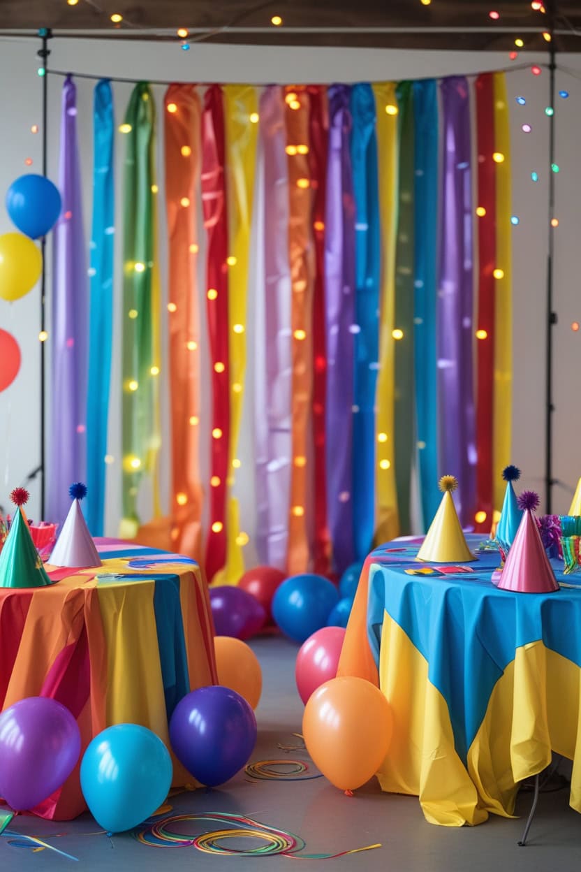 Festive Rainbow New Year Party Decorations Ideas