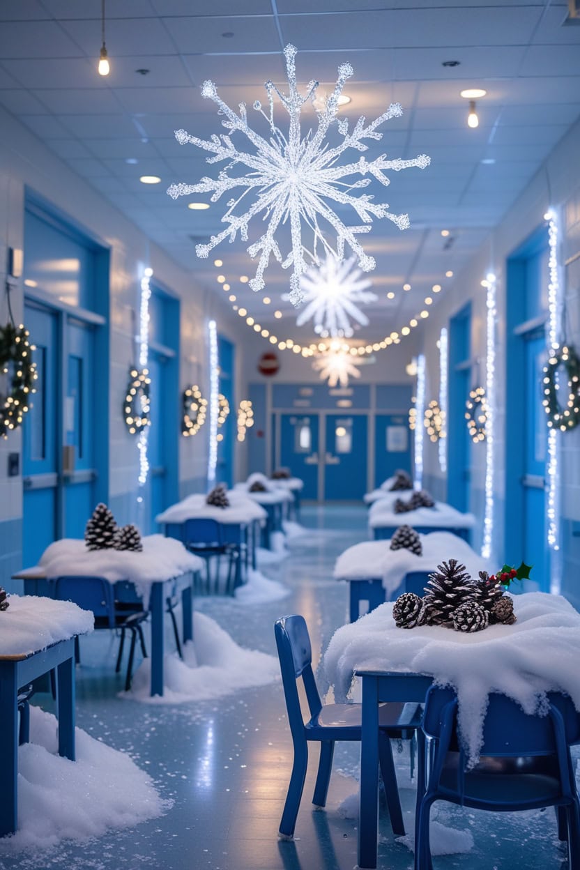 Festive Winter Wonderland Theme For New Year Decoration Ideas For School 1