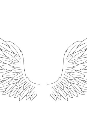 Free printable angel wings coloring pages