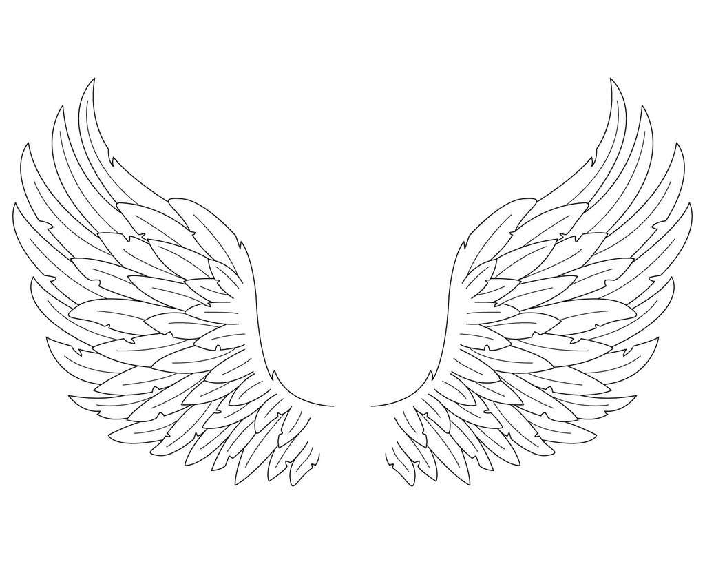 Free Printable Angel Wings Coloring Pages