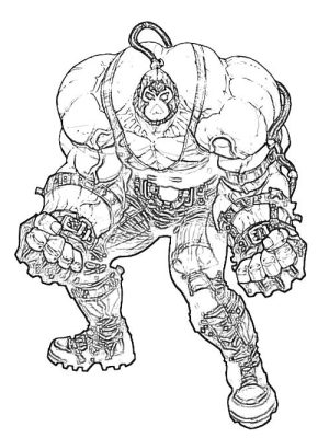 Free printable bane coloring pages