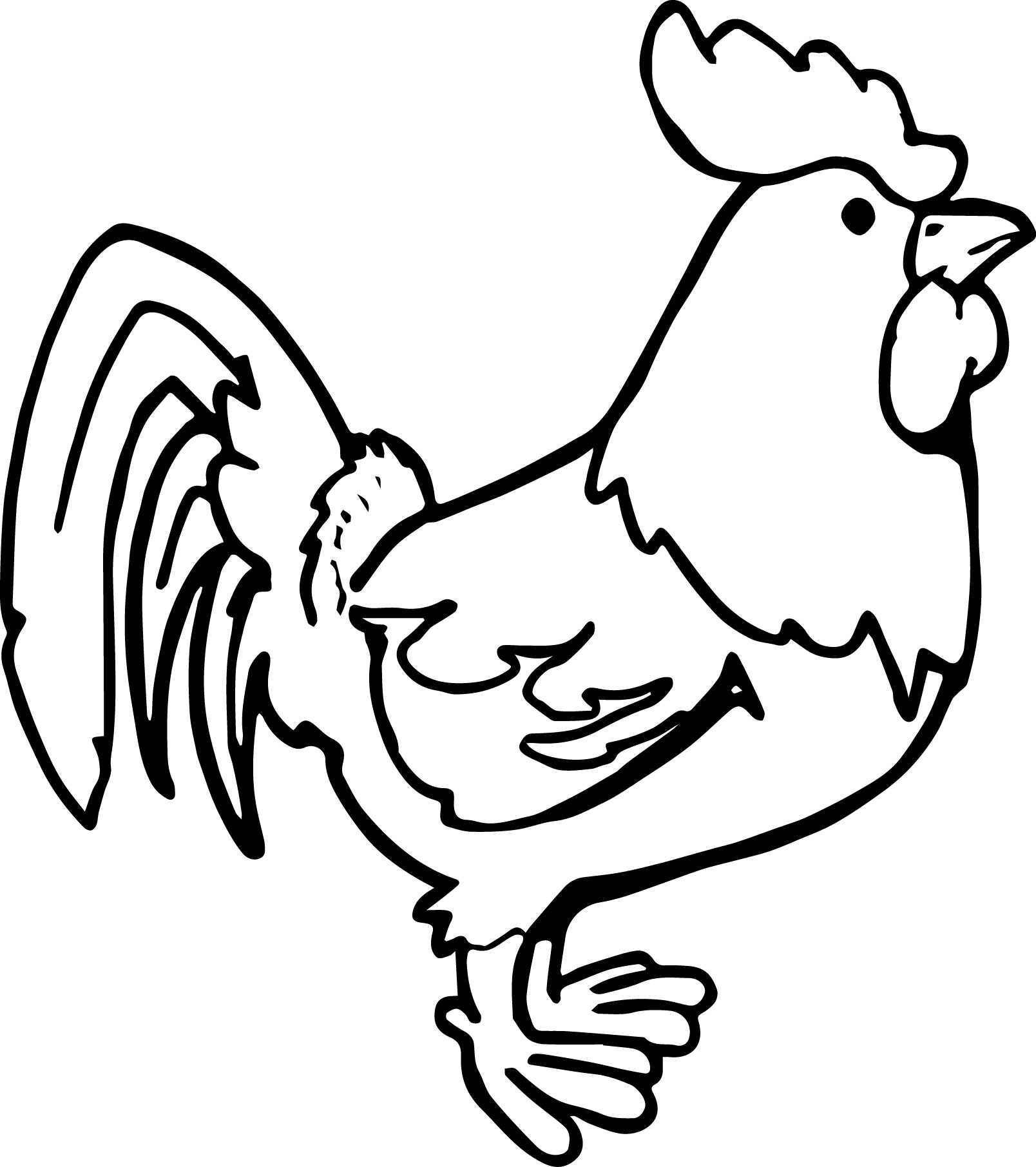 Free-Printable-Chicken-Coloring-Page