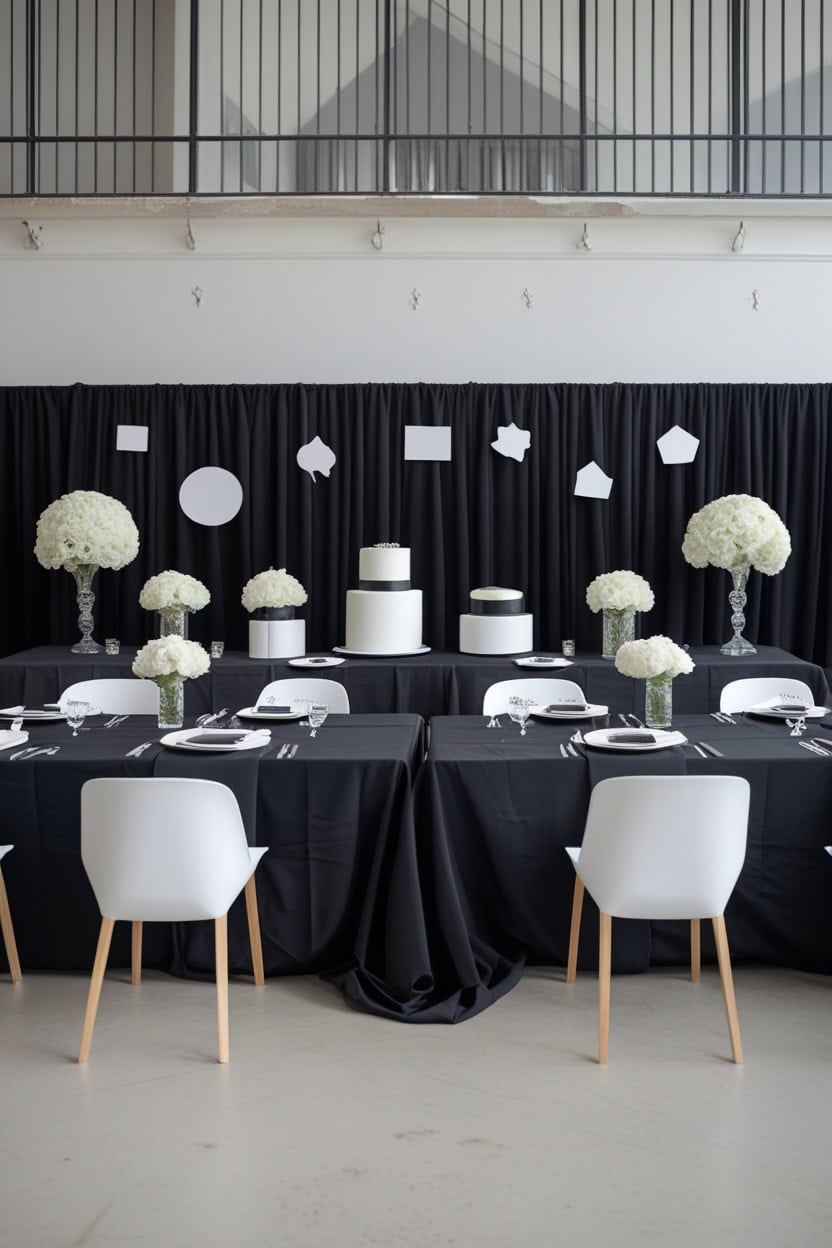 Minimalist Black And White New Year Decoration Ideas For School 1