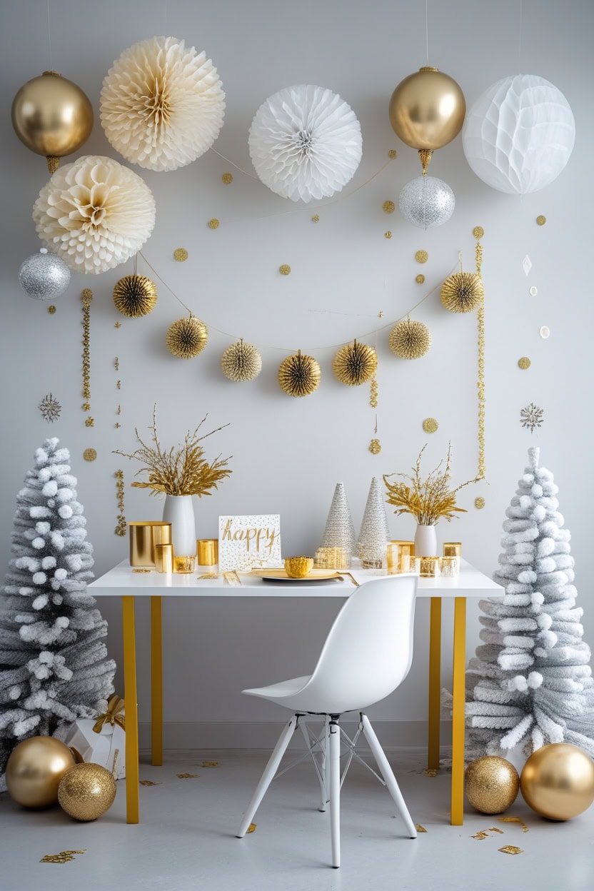 Minimalist Elegance New Year Decoration Ideas for Classroom