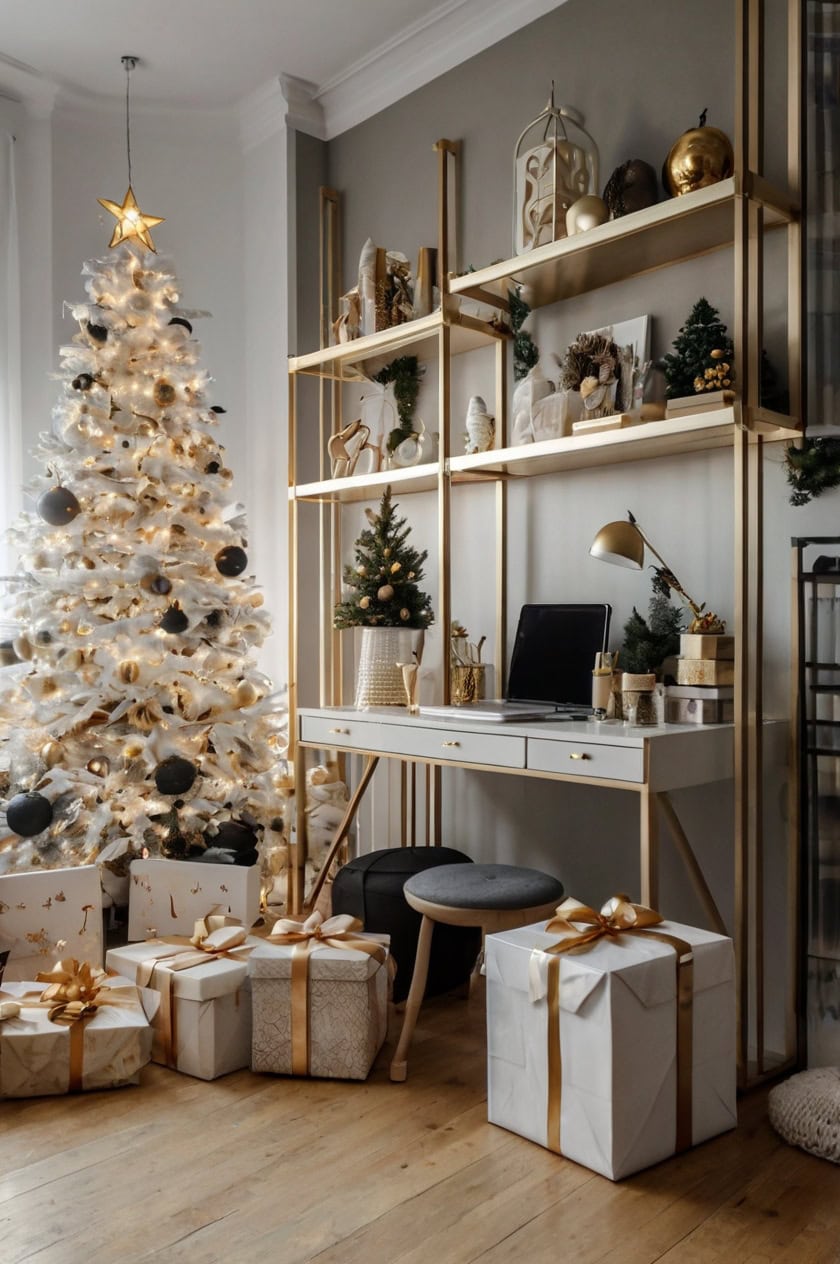 Minimalist Modern Christmas Decoration Ideas for Dorm Room