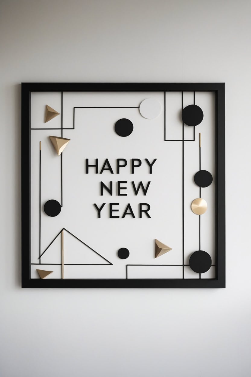 Minimalist Modern New Year New Year Decoration Ideas for Bulletin Board