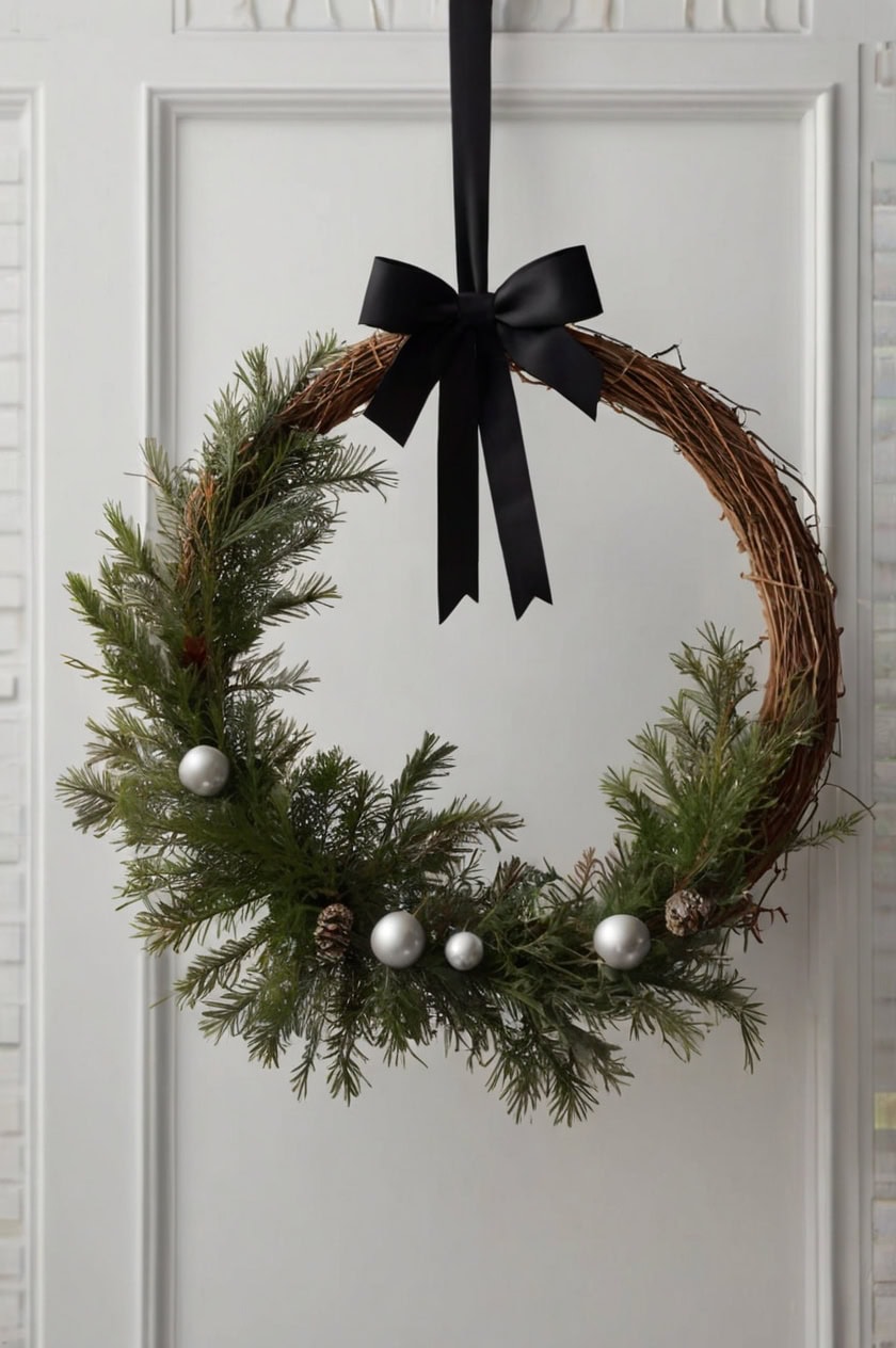 Minimalist Scandinavian Christmas Dorm Room Door Decorating Ideas