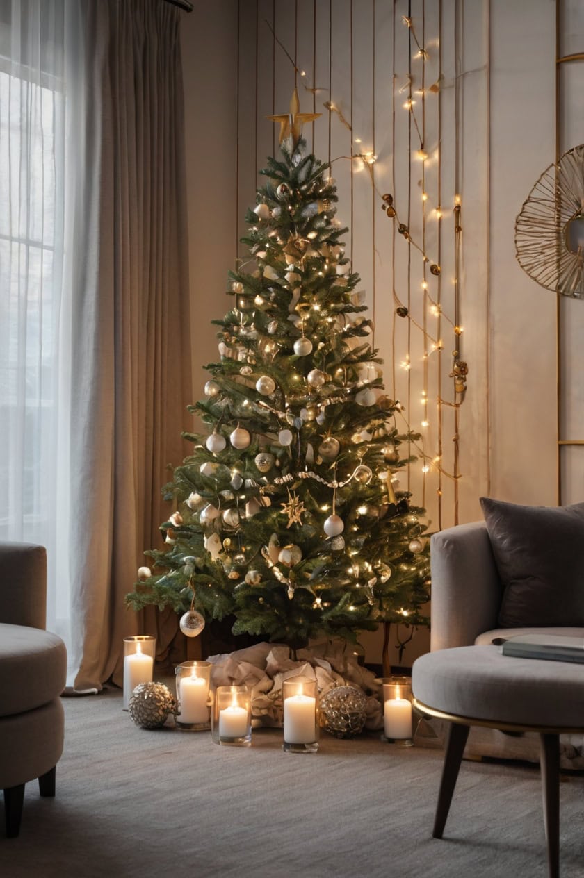 Modern Minimalist Christmas Hotel Room Decoration Ideas