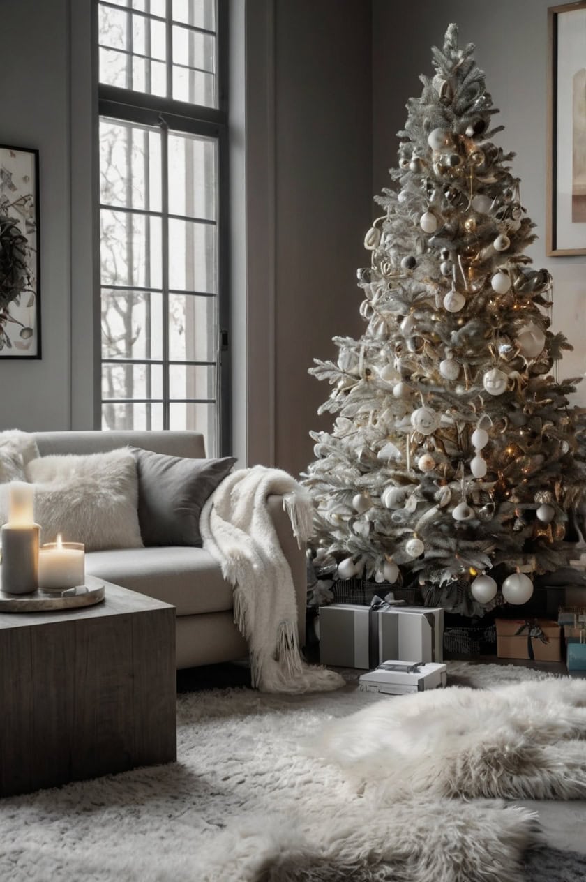 Modern Minimalist Elegance Simple Christmas Decorating Ideas for Living Room