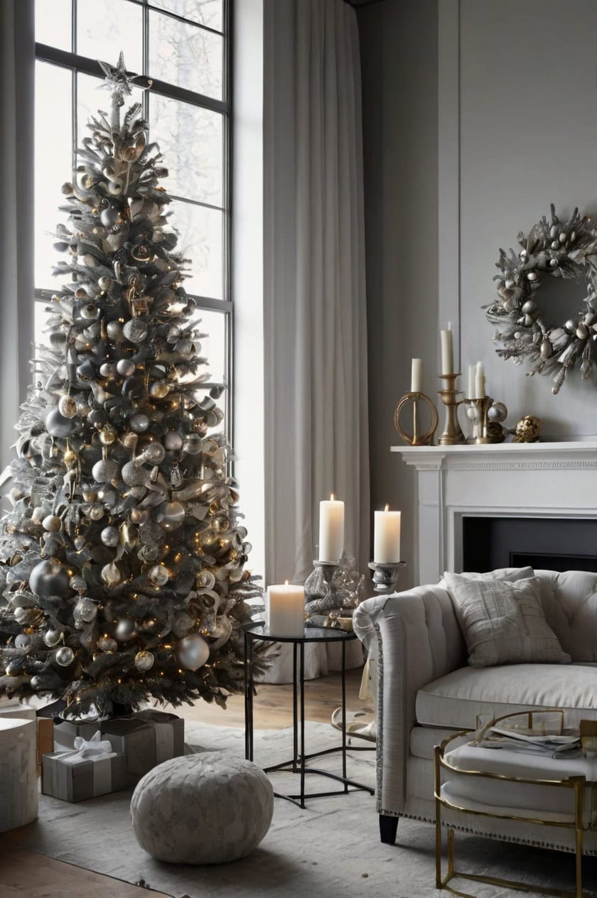 Modern Minimalist Holiday Vibes Christmas Apartment Room Decorating Ideas