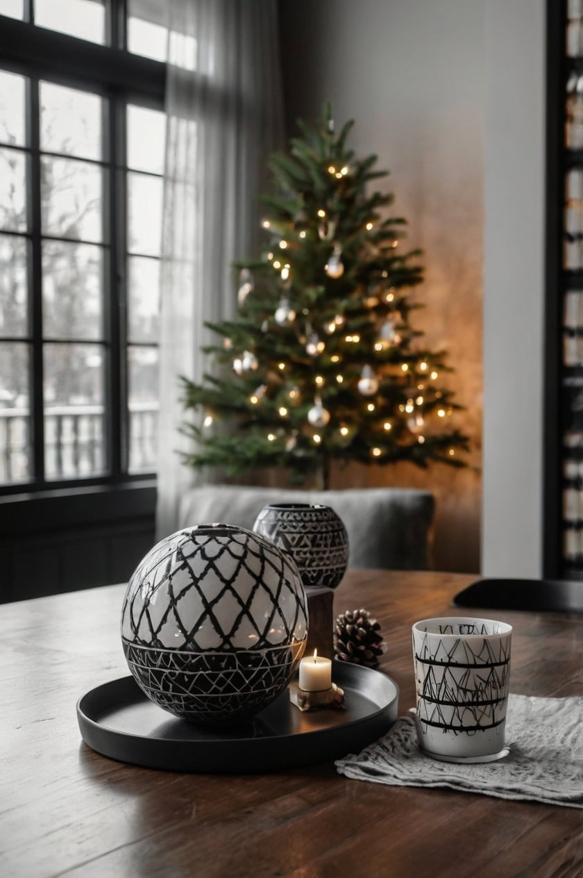 Modern Monochrome Cozy Minimalist Christmas Decor