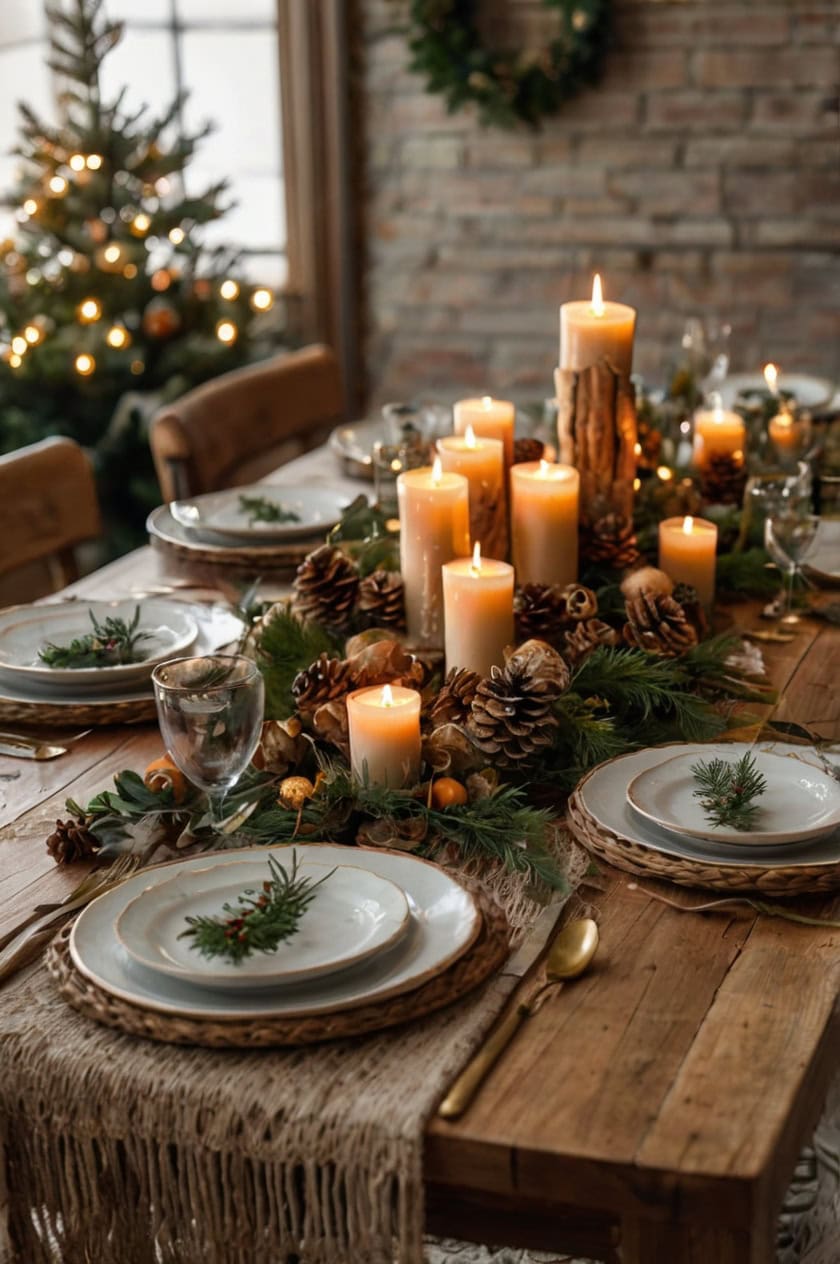 Nature Inspired Christmas Party Room Decoration Ideas