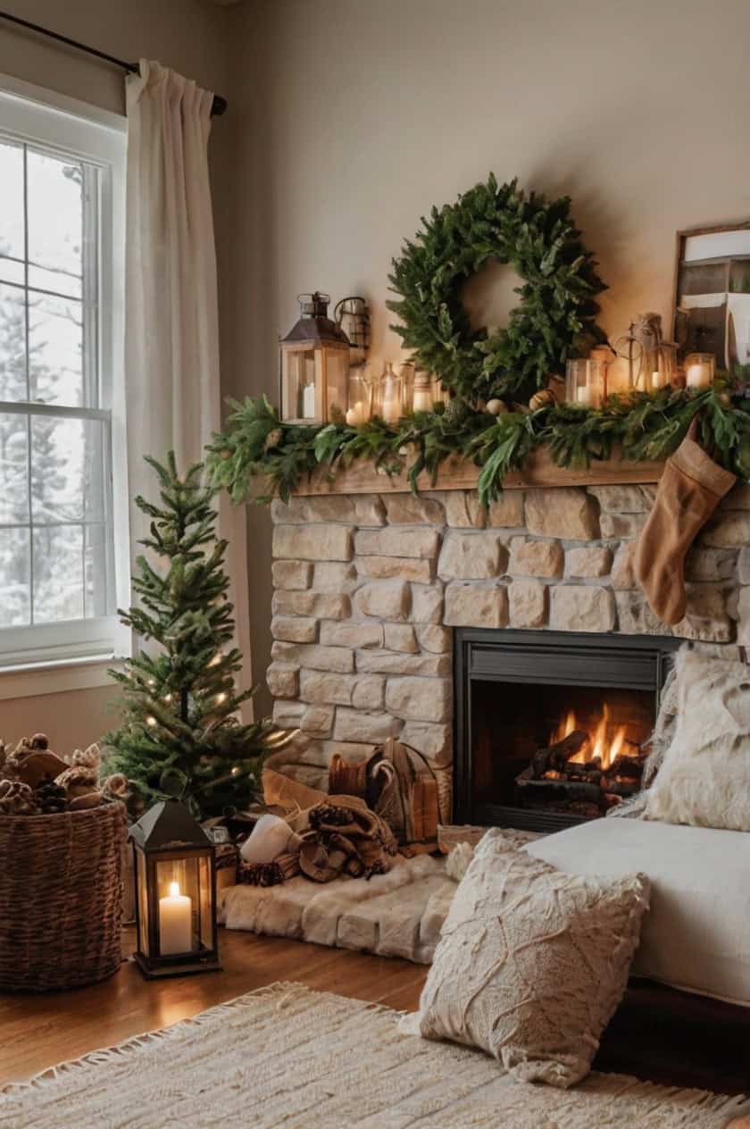 Nature Inspired Cozy Farmhouse Christmas Decor 1