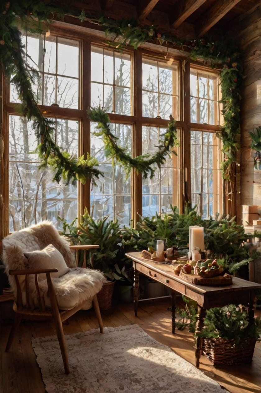 Nature Inspired Greenery Christmas Decoration Ideas for Dorm Room