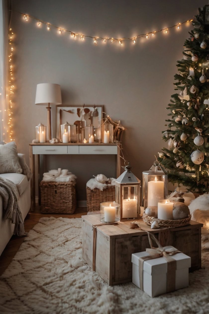 Neutral Elegance With Soft Lights Cozy Minimalist Christmas Decor