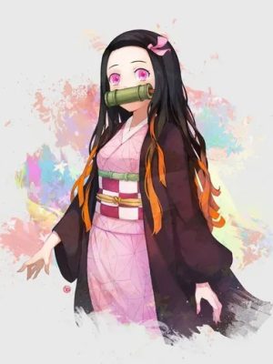 Pastel background nezuko photography