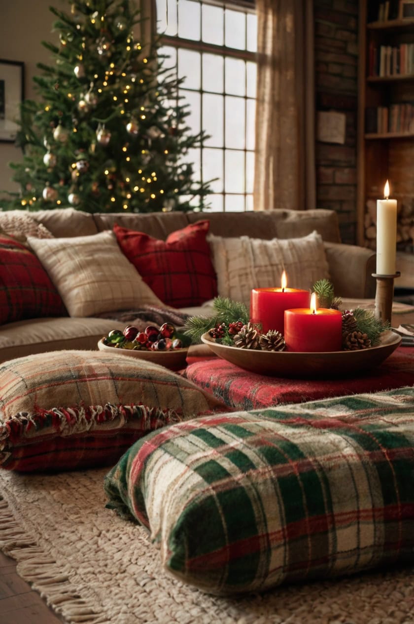 Plaid Patterns And Earthy Tones Rustic and Cozy Decorations for Christmas