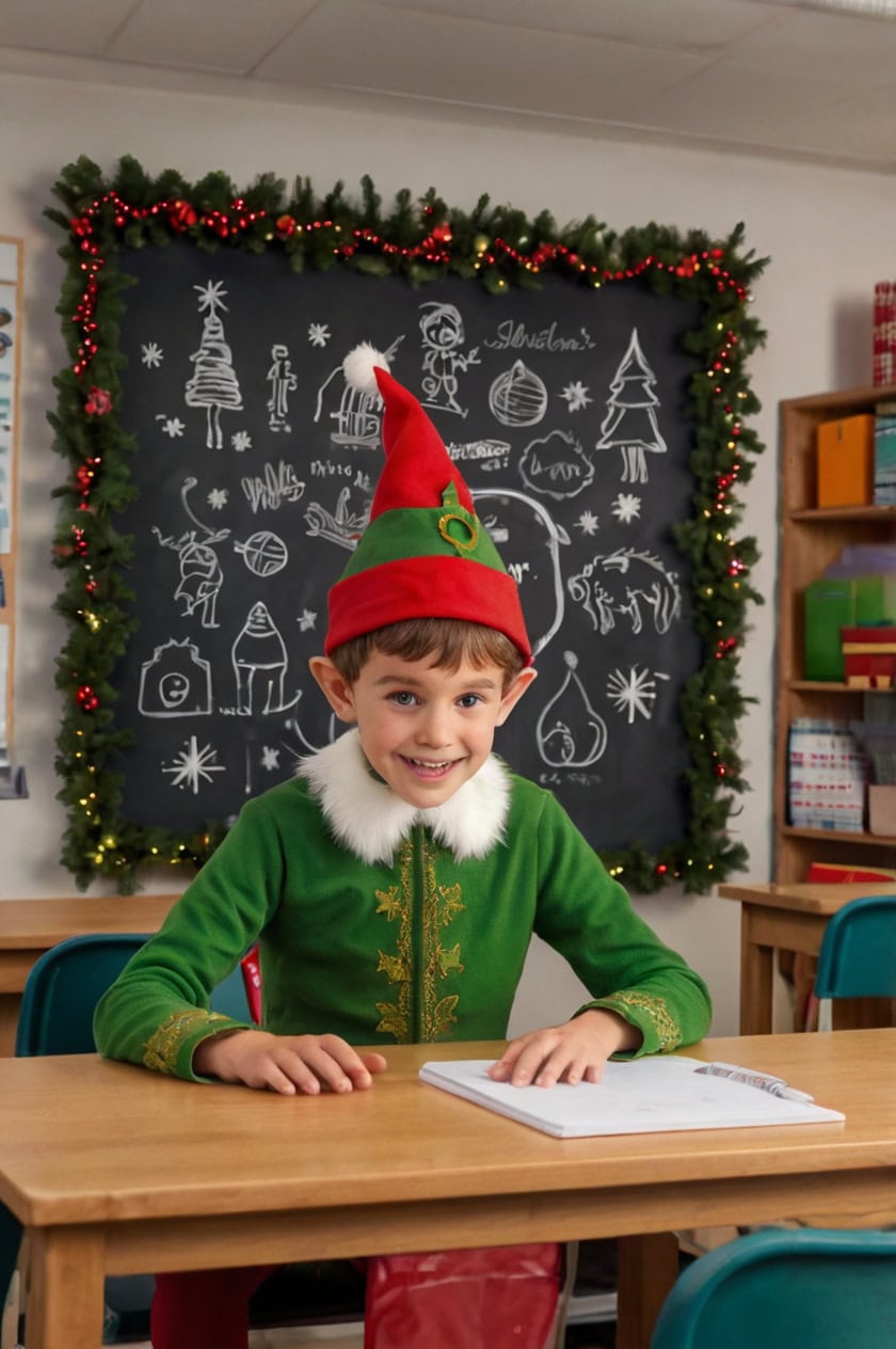 Playful Elf Theme Class Room Decoration Ideas for Christmas