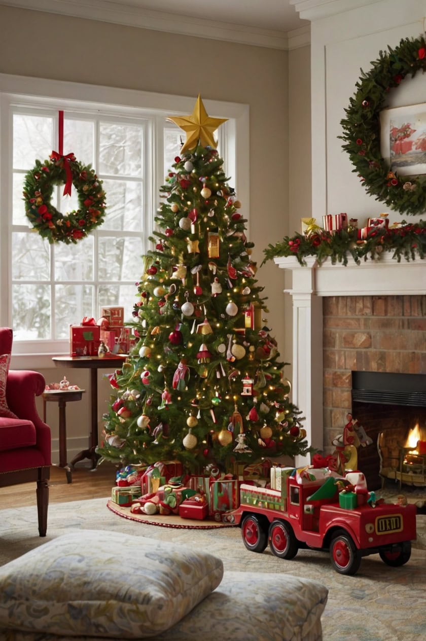 Playful Kids’ Christmas Zone Simple Christmas Decorating Ideas for Living Room