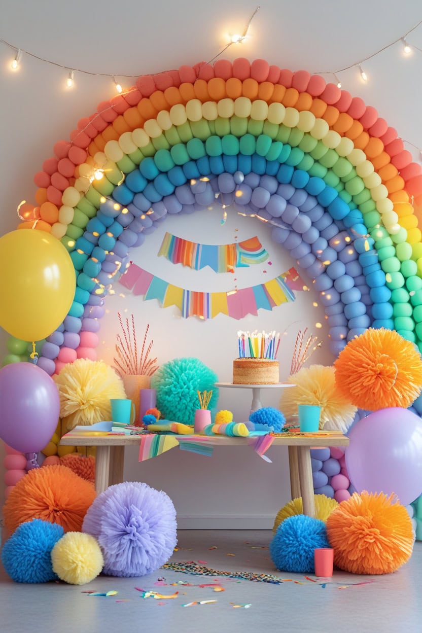 Rainbow Dreamland New Year Decoration Ideas for Kids