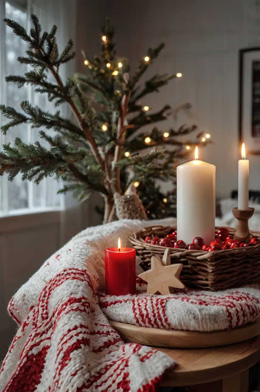 Red And White Scandinavian Christmas Decoration