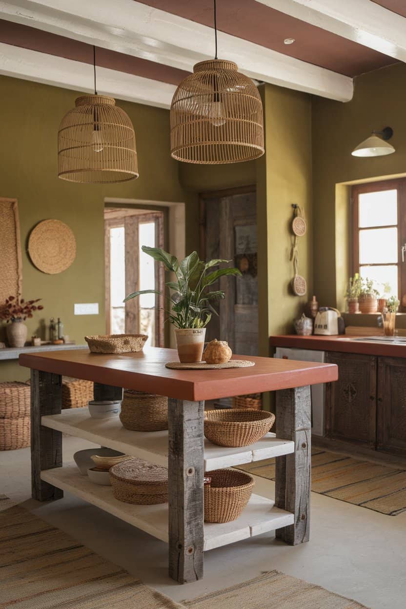 Rustic Boho Kitchen Island ideas