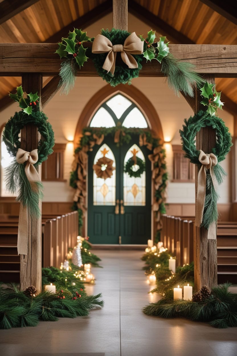 Rustic Charm And Nature Inspired New Year Decoration Ideas for Church