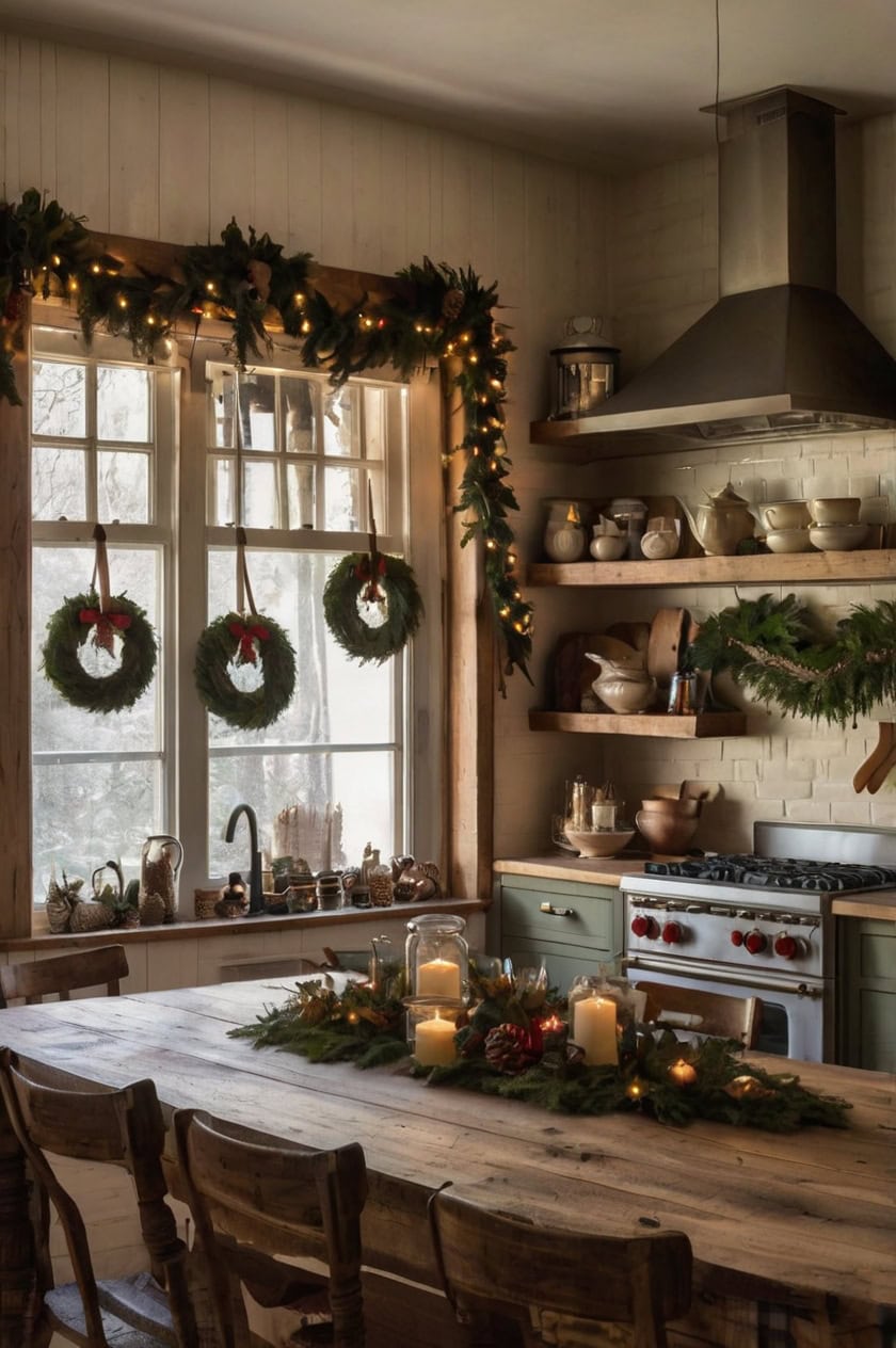 Rustic Charm For Your Cozy Christmas Kitchen