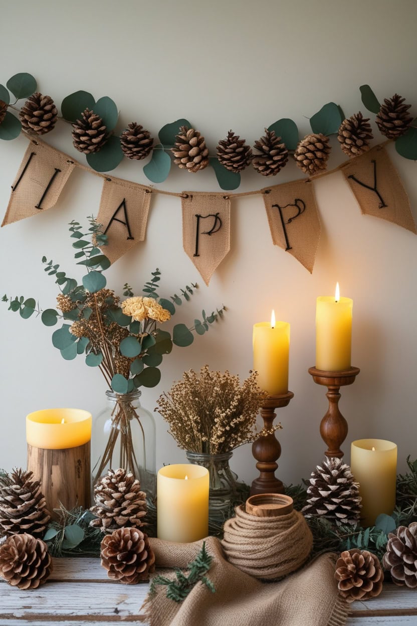 Rustic Charm With Natural Materials New Year Decoration Ideas at Home