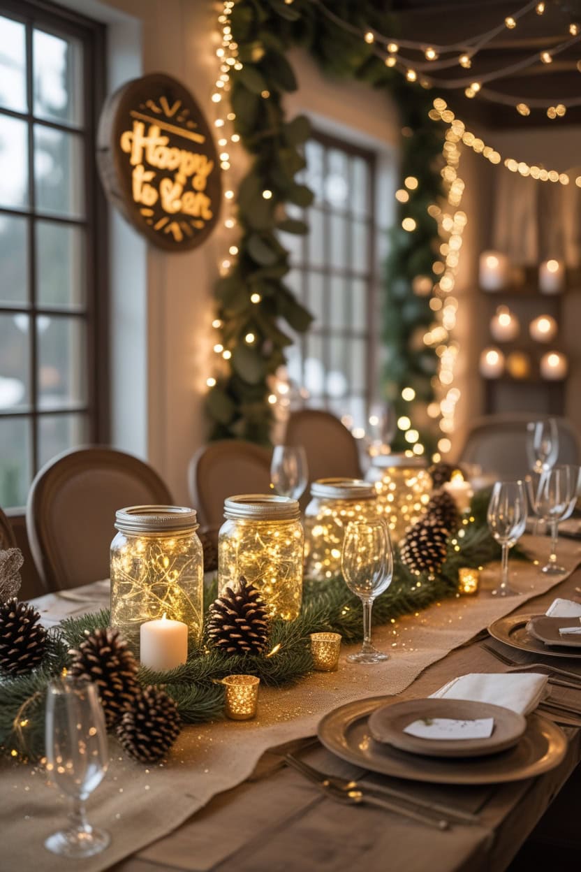 Rustic Chic New Year Party Decorations Ideas 3